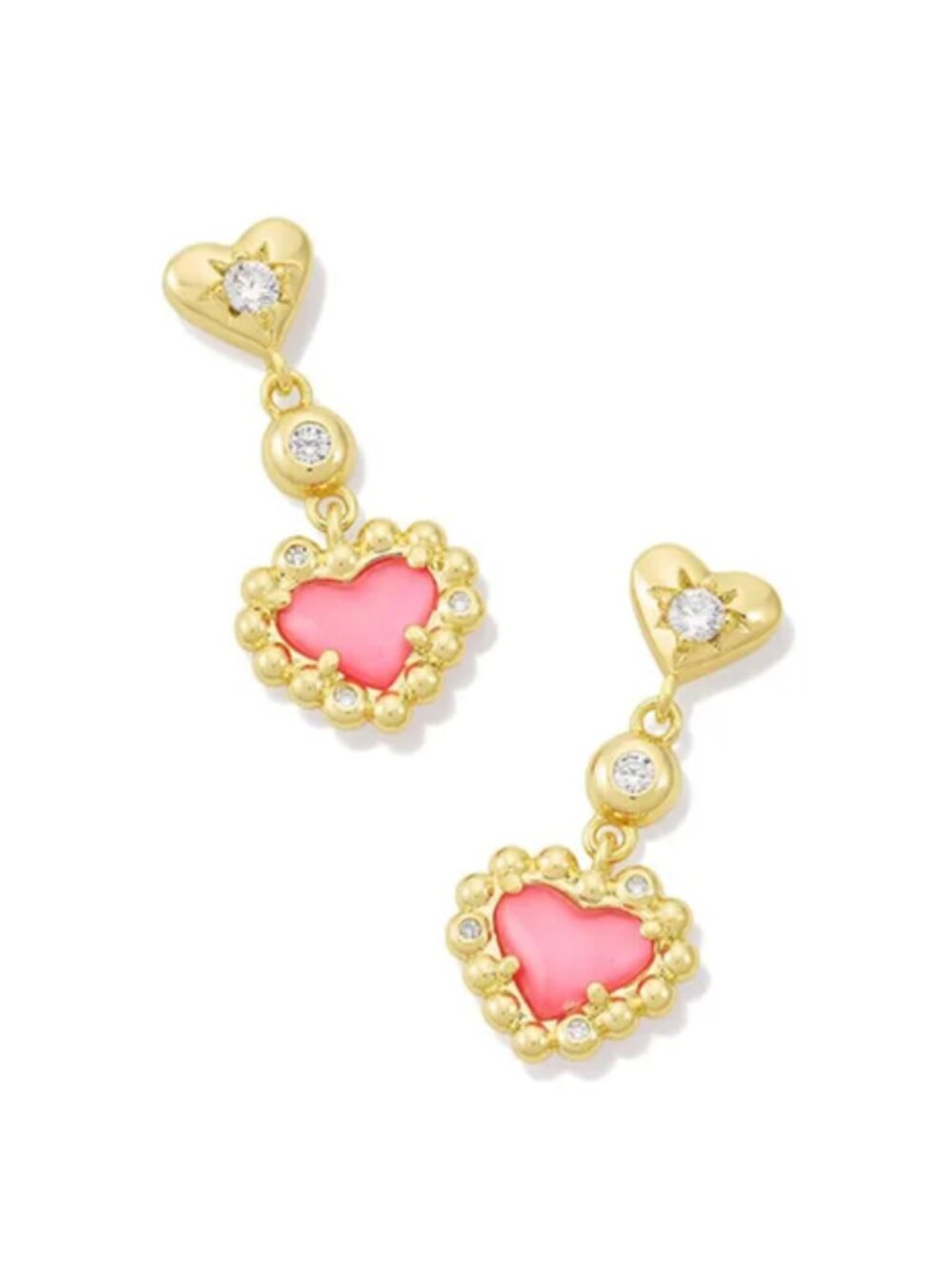 Kendra Scott - Anna Framed Linear Earrings pink/gold